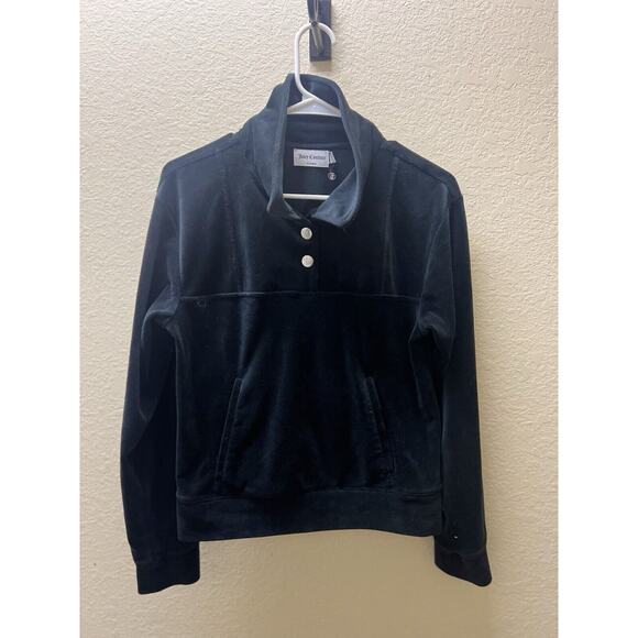 Juicy Couture Track Jacket Top Women's Small Velour Full Zip Sweater Y2K Style - Picture 3 of 5